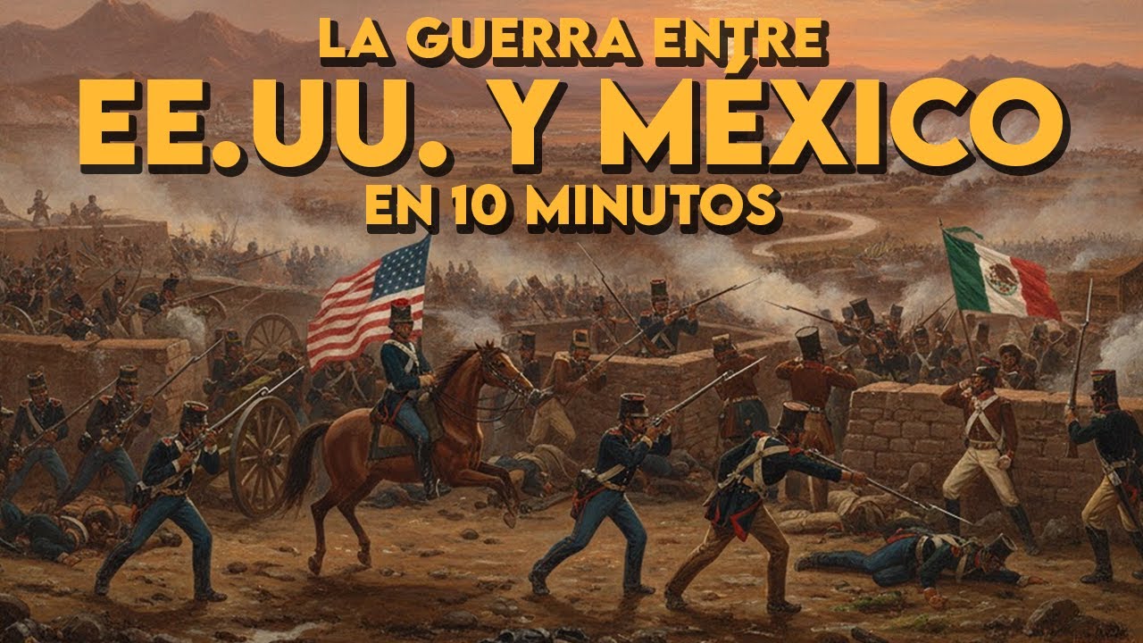✅ Resumen de la GUERRA de MEXICO-ESTADOS UNIDOS en 10 minutos