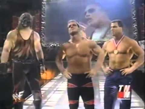 The rock talks smack to kane and benoit