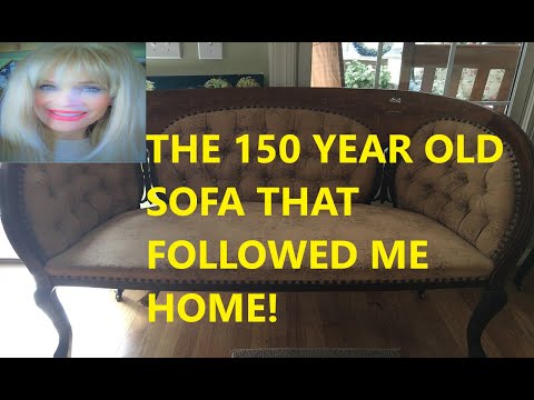 THE 150 YEAR OLD ANTIQUE SOFA THAT FOLLOWED ME HOME! AMAZING STORY!