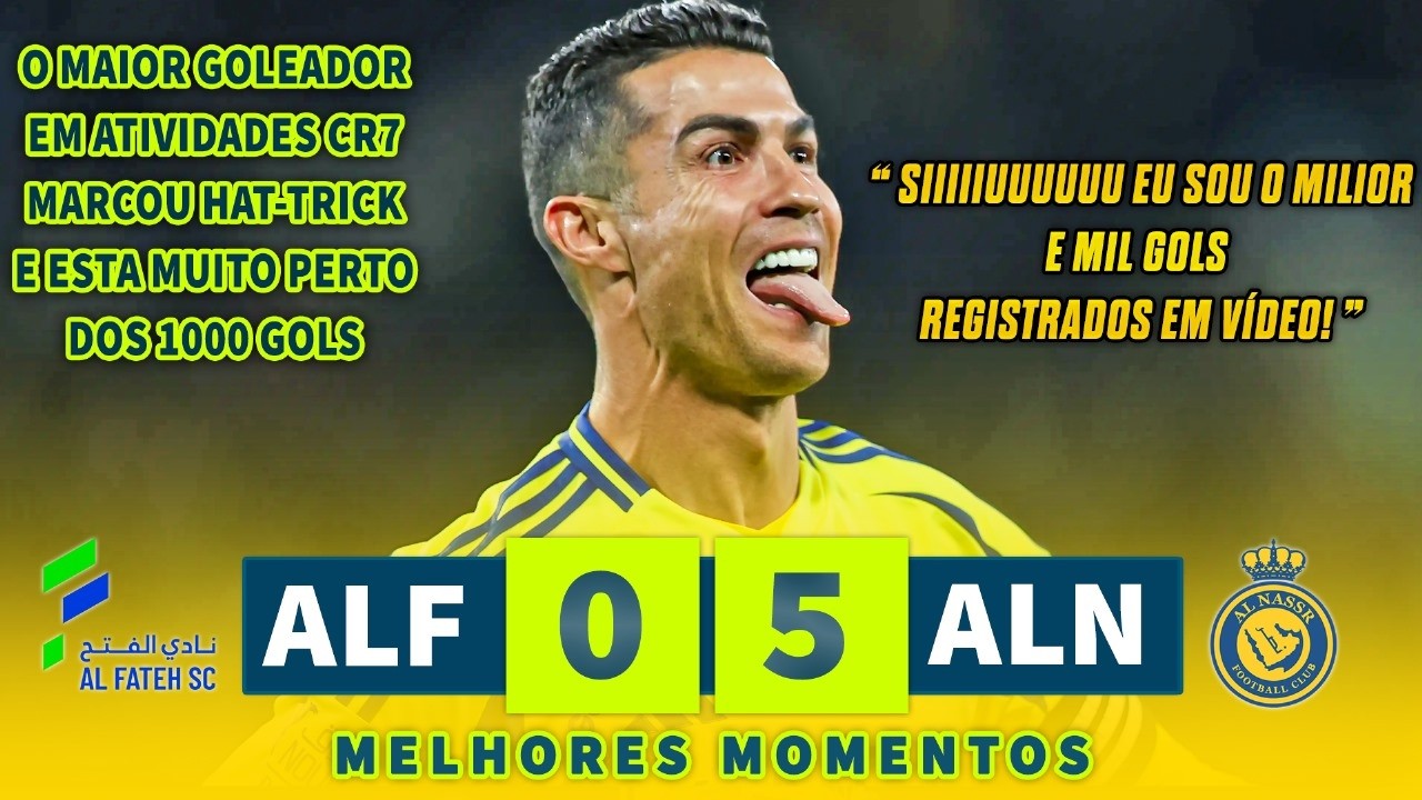 AT AGE 40 CRISTIANO RONALDO SCORES A HAT-TRICK AND HIS THOUSANDTH GOAL WILL COME IN 2025