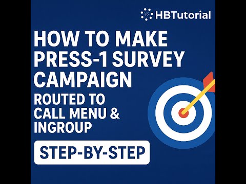 How to Create a VICIdial Press-1 Survey Campaign | Route Calls to Call Menu & Ingroup Step-by-Step