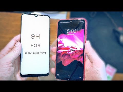 как наклеить защитное стекло на телефон XIAOMI REDMI NOTE 7