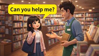Shopping at the Bookstore📚 - Slow and Easy English For Beginners