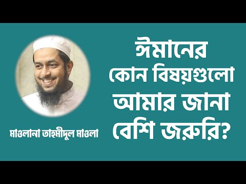 ঈমানের কোন বিষয়গুলো আমার জানা বেশি জরুরি? মাওলানা তাহমীদুল মাওলা