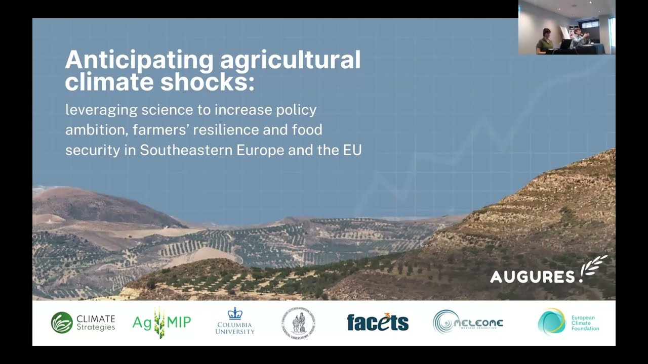 Anticipating agricultural climate shocks - workshop recording