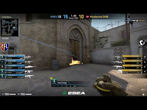 CS:GO Fight Night © | Nordavind vs HAVU | ESEA S30 Advanced | @JohnSteezyTV