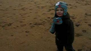 preview picture of video 'Finlay new years day on yellowcraig beach'