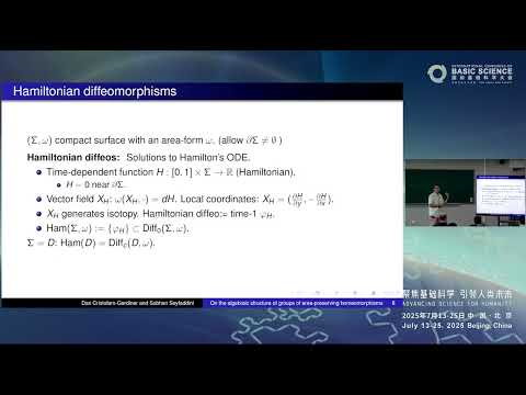 Sobhan Seyfaddini: On the algebraic structure of groups of area-preserving homeomorphisms #ICBS2025