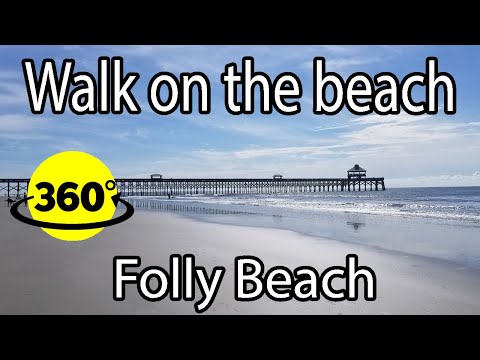 360° Video | We walk near the Folly Beach Pier | South Carolina