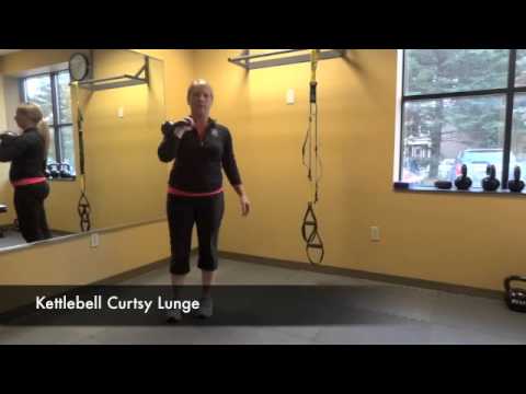 Kettlebell Curtsy Lunge