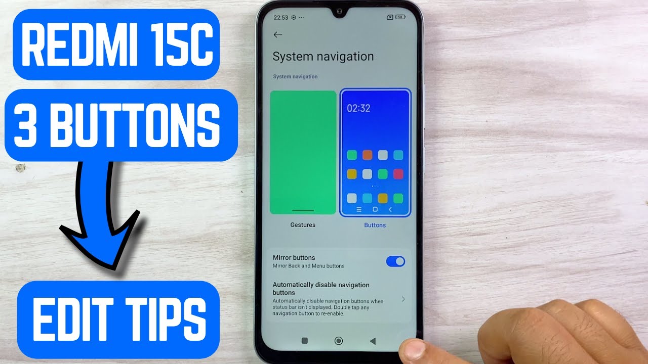 🎮 Redmi 15C: Three-Button Navigation Setup & Tips | Full Guide! 📱
