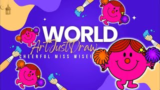 How to Draw Little Miss Wise Pom Poms Easy Drawing for Kids