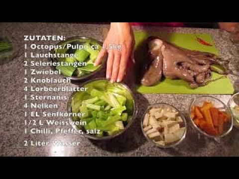 typisches italienisches Rezept für Octopus-Carpaccio
