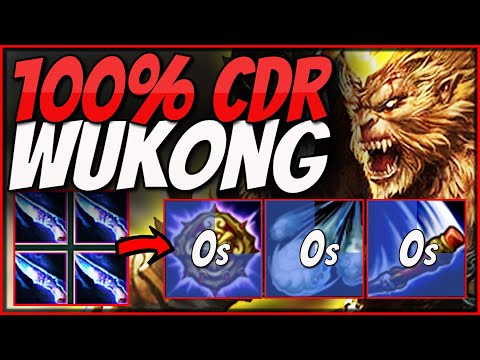 Season 11 WUKONG But Spells Have NO COOLDOWNS! | New 100% CDR Wukong Fun Build - League of Legends