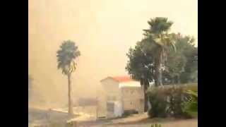 preview picture of video 'Wild Fire Caught on Tape San Antonio Del Mar Baja'