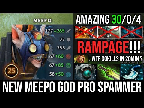 NEW MEEPO GOD!!! Amazing Micro Like Crazy 30Kills Zero Death + Rampage Deleted 8K MMR Clinkz DotA 2