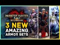 Monster Hunter Rise Sunbreak - 3 New AMAZING Armor Sets in Title Update 2 - Risen Chameleos & More