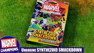 Marvel Champions SYNTHEZOID SMACKDOWN Scenario Pack Unboxing  |  Fantasy Flight Games