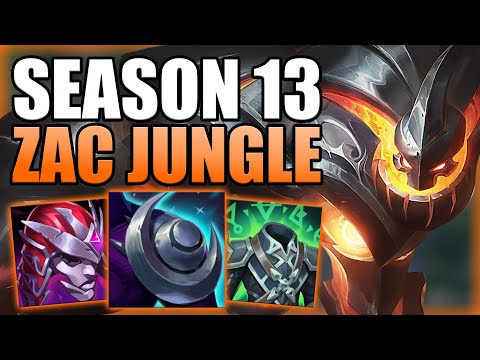 HOW TO PLAY ZAC JUNGLE & CARRY THE GAME IN SEASON 13! - Best Build/Runes S+ Guide League of Legends