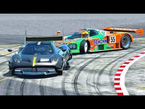 Pagani Huayra GTR vs Mazda 787B at Top Gear Track