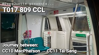 [PM Withdrawal] C830 (Set 809) from CC10 MacPherson to CC11 Tai Seng