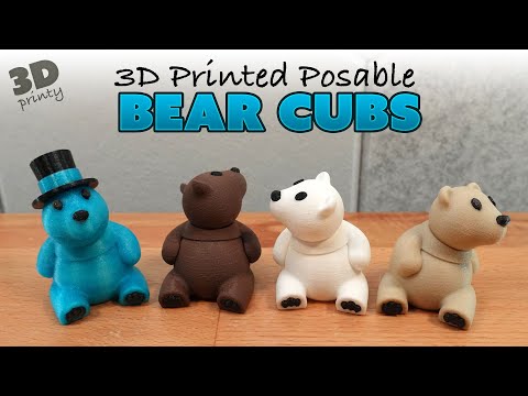 Articulated Bear Cub Fidget by 3d-printy - Thingiverse