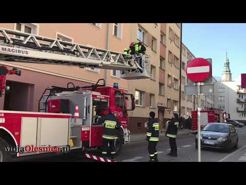 26.02.2018 Oleśnica - pożar w centrum