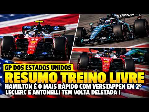 HAMILTON SUPERA VERSTAPPEN! LECLERC E ANTONELLI EXTRAPOLAM LIMITE DE PISTA | GP DOS ESTADOS UNIDOS