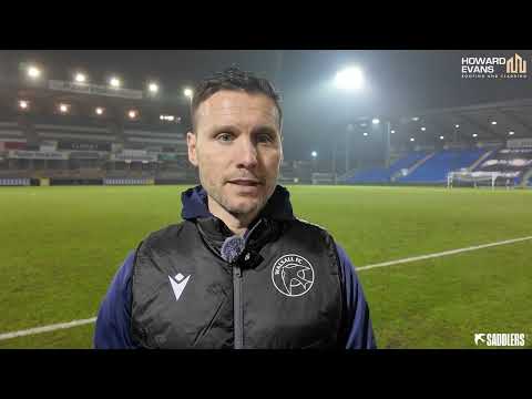 Nach dem Spiel: Cheftrainer Mat Sadler zur Niederlage gegen Bristol Rovers