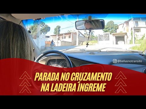 HOW TO STOP AT A STEEP HILL CROSSING USING THE HANDBRAKE