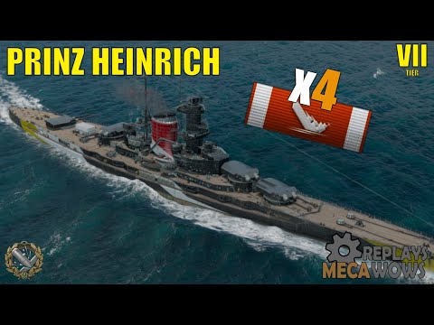 Prinz-Heinrich ranked "REALLY" carry game 167k 2128exp 4kills | World of Warships Gameplay