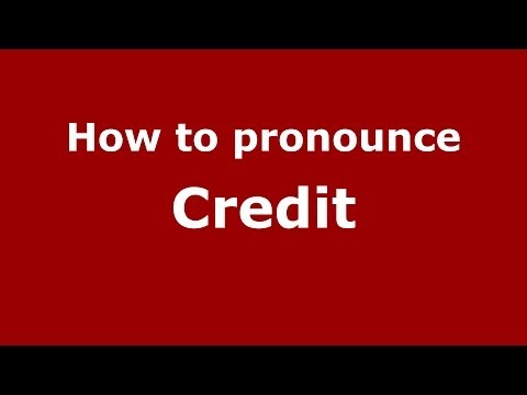 How to pronounce Credit (French/France) - PronounceNames.com