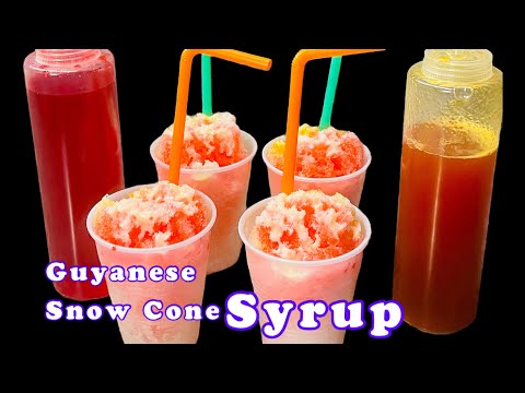 How To Make Guyanese Snow Cone/Shave Ice/  Syrup #snowcones #shaveice