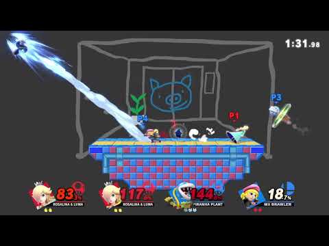 Team Rosalina and Luma vs Piranha Plant & Mii Brawler