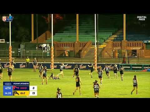 Glenelg's Caitlin Swanson kicks a checkside sealing goal - 2nd Semi-Final