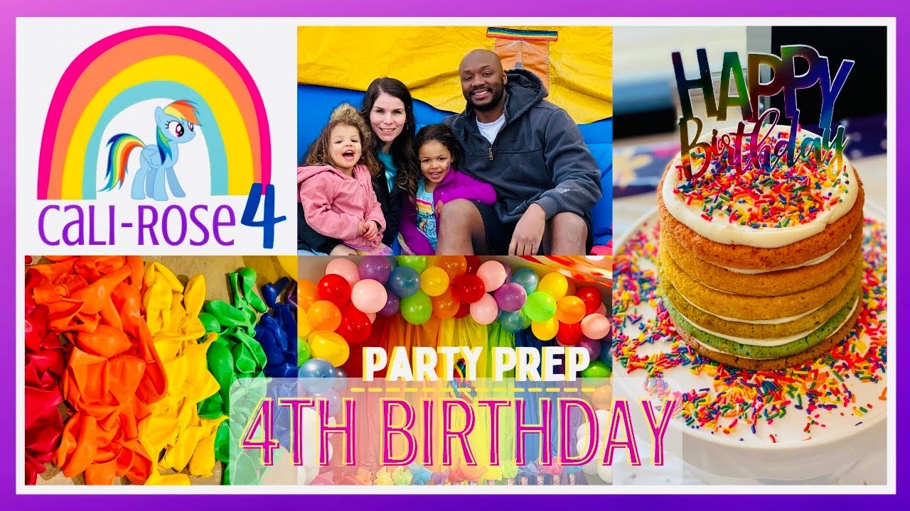 PARTY PREP | DIY RAINBOW AND RAINBOW DASH THEME BIRTHDAY | DAUGHTERS 4TH BIRTHDAY | DECORATE WITH ME