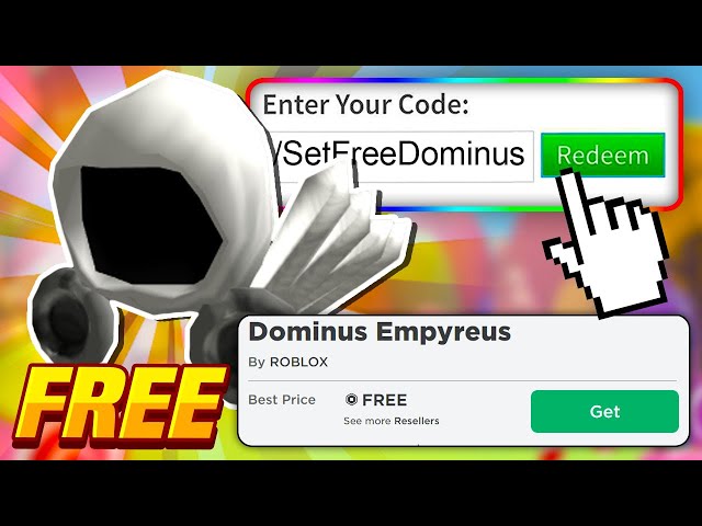 How To Get Free Codes In Roblox - get a dominus for free roblox