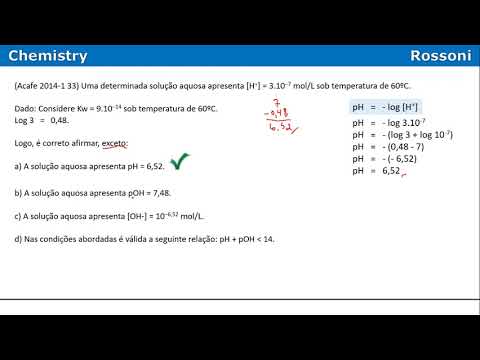 Acafe 2014-1 Medicina Q33 - pH + pOH = 14 ???