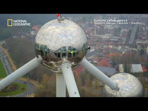 Belgium Atomium | Europe From Above | National Geographic