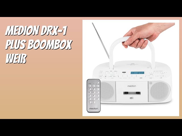 Vídeo relacionado con MEDION DRX-1 Plus Boombox (Radio portátil Dab+ y FM, Bluetooth, Reproductor de CD, MP3, Casete, Salida Auriculares, estéreo, AUX, Corriente y Pilas) Azul