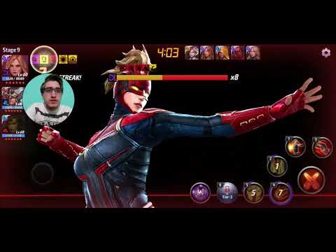 TIER 2 CAPTAIN MARVEL IS A GODDESS VS EBONY MAW STAGE 9 WBU MARVEL FUTURE FIGHT