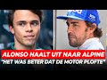 Alonso haalt uit naar Alpine: "Het was beter dat de motor plofte', details over toekomst de Vries