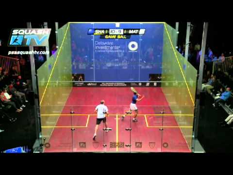 Squash : Delaware Investments U.S. Open 2012 Men's Quarter final Nick Matthew v Amr Shabana