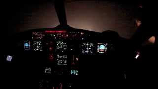 preview picture of video 'Heraklion LGIR Cockpit view landing night visual 27'