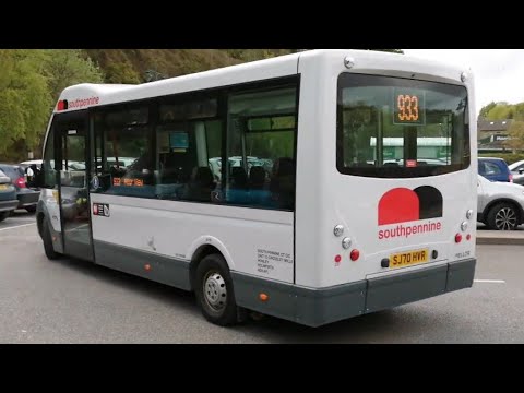 SJ70 HVR 237 Fiat Ducato Mellor South Pennine Community Transport at Meltham Morrisons on 933 route