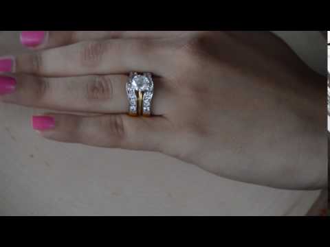 1.4 Ct. Contour Prong in Channel Set Enhancer Ring Guard - TwoBirch TB-GUARD-0049-WG-N