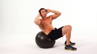 Swiss Ball Oblique Crunch exercise video thumbnail