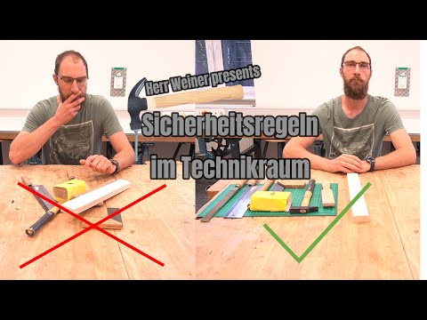 Safety rules in the technology room / technology class