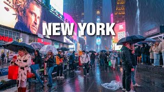 New York City LIVE Rainy Manhattan Thunderstorms Walk on Monday (March 16, 2026)