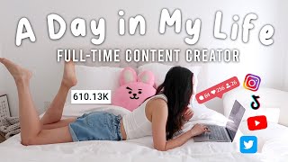 A Realistic Day in My Life as a FULL-TIME Content Creator & Influencer